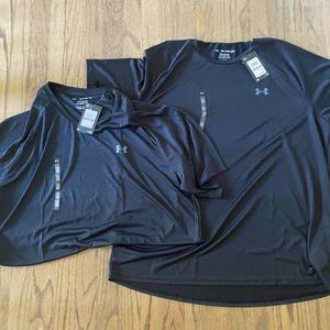 2 Men’s Under Armour tees. 1 v neck 2xl Tall, 1 crew neck 2xl regular. NWT